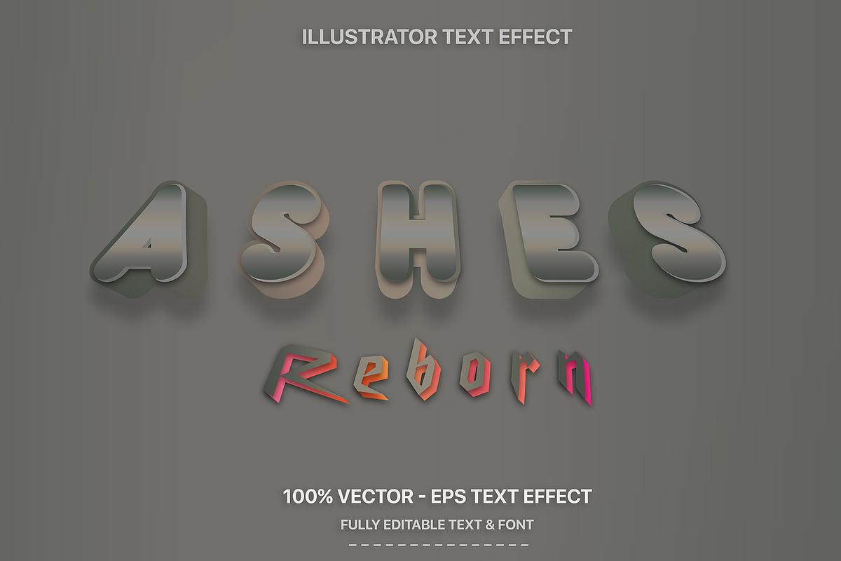 Ashes Illustrator Text Effect in Add-Ons - product preview 8