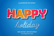 illustrator Blue Holiday Text Style