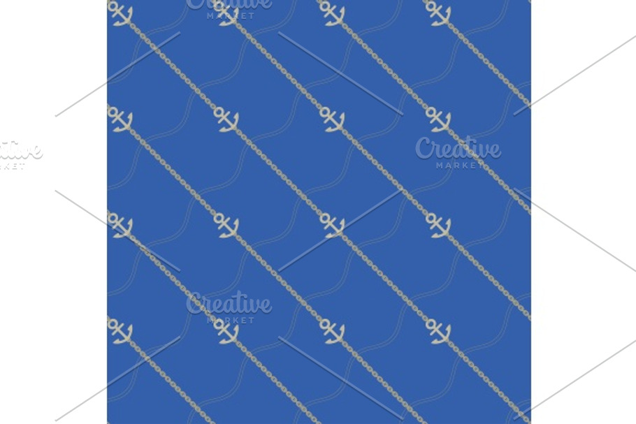 Anchor and chain. Seamless marine  pattern. in Patterns - product preview 8