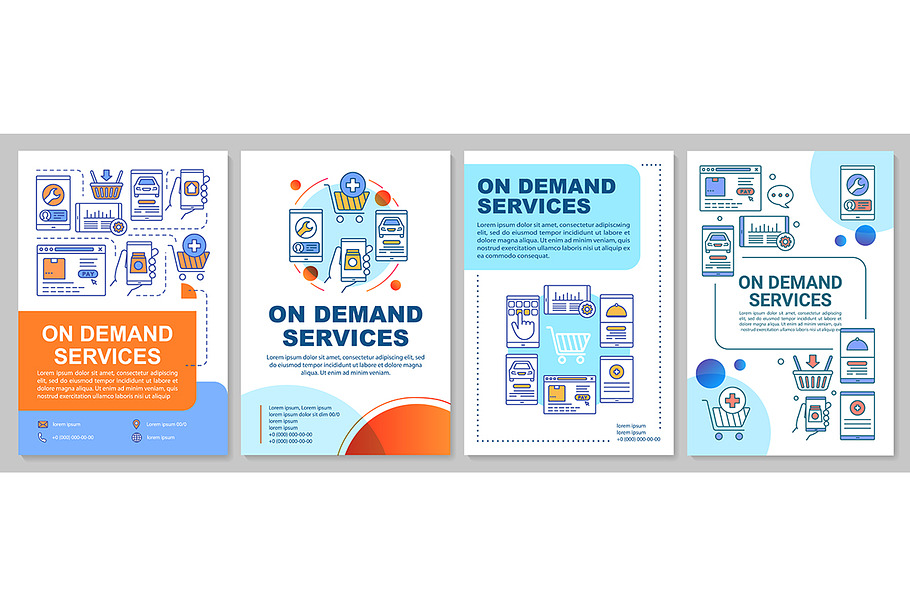 On demand services brochure template in Brochure Templates - product preview 8