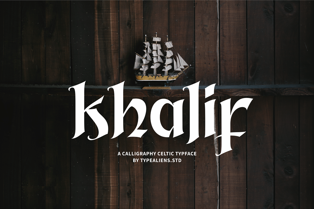 Khalif in Blackletter Fonts - product preview 8