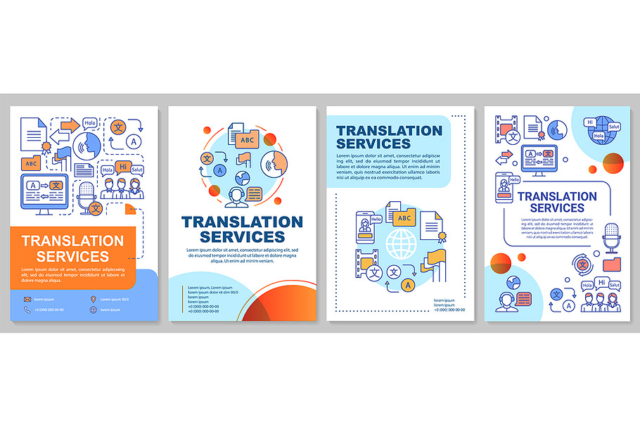 Translation services brochure in Brochure Templates - product preview 8