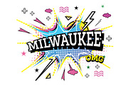 Milwaukee Comic Text in Pop Art