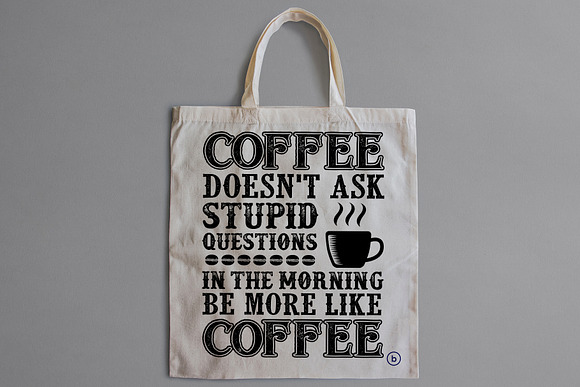 Coffee Quotes Cricut V6 Black in Illustrations - product preview 3