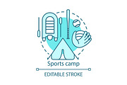 Sports camp concept icon