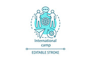 International camp concept icon