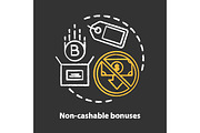 Non cashable bonuses chalk icon