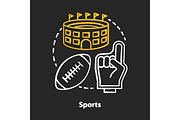 Sports chalk concept icon