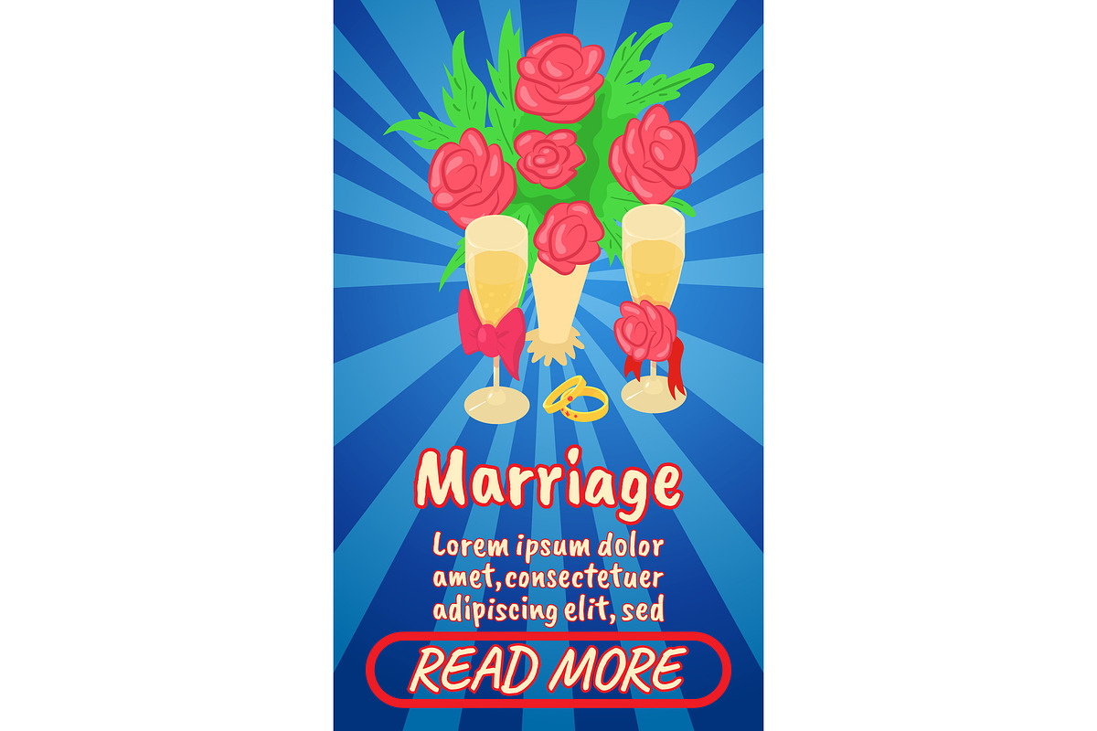 Marriage concept banner in Illustrations - product preview 8