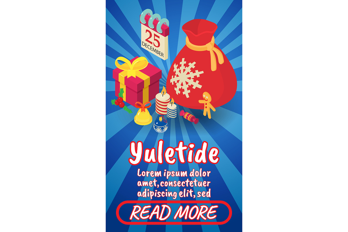 Yuletide concept banner in Illustrations - product preview 8
