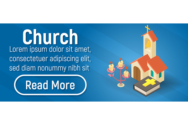 Church concept banner