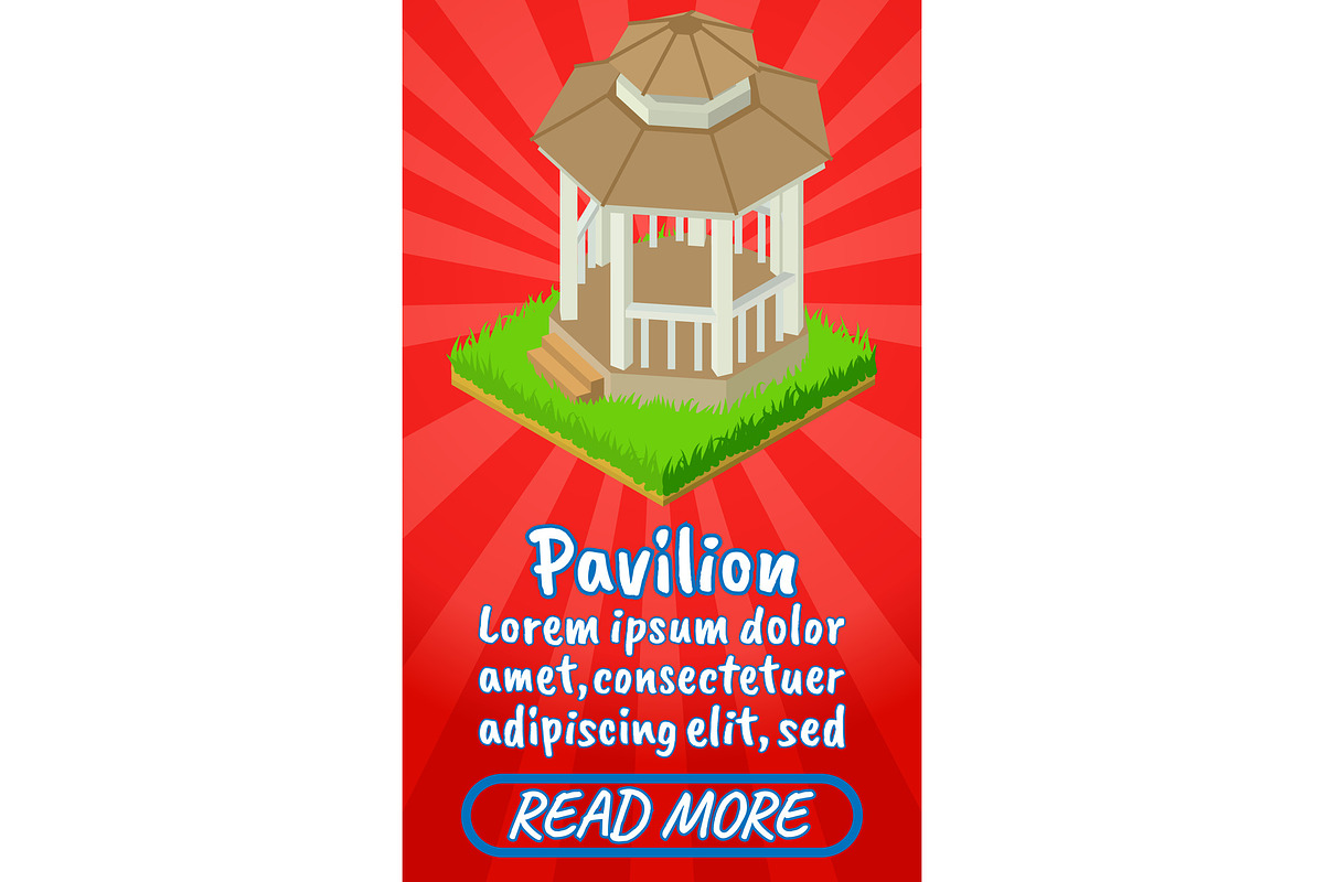 Pavilion concept banner in Illustrations - product preview 8