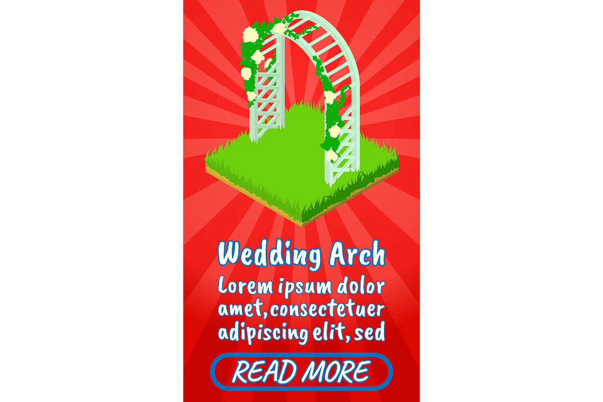Wedding arch concept banner in Illustrations - product preview 8