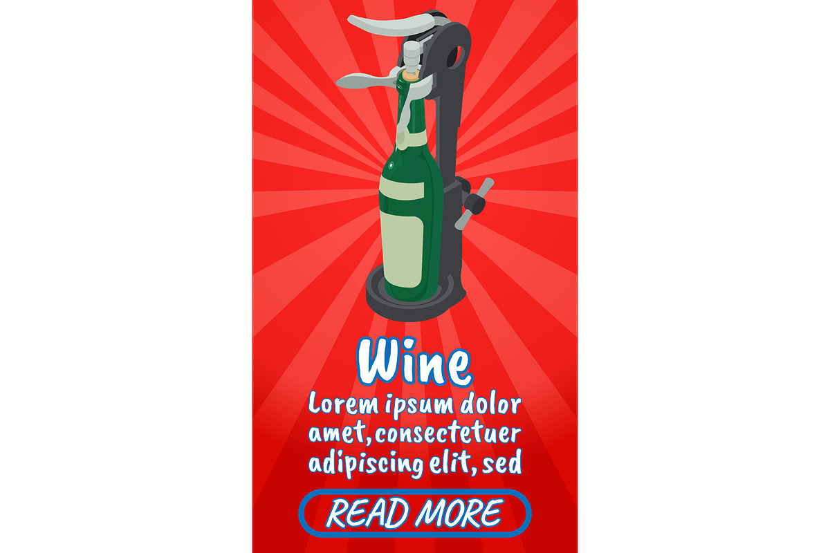Wine concept banner in Illustrations - product preview 8