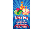 Birth day concept banner