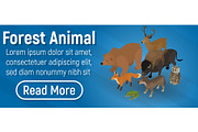Forest animal concept banner