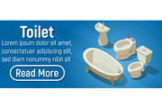 Toilet concept banner
