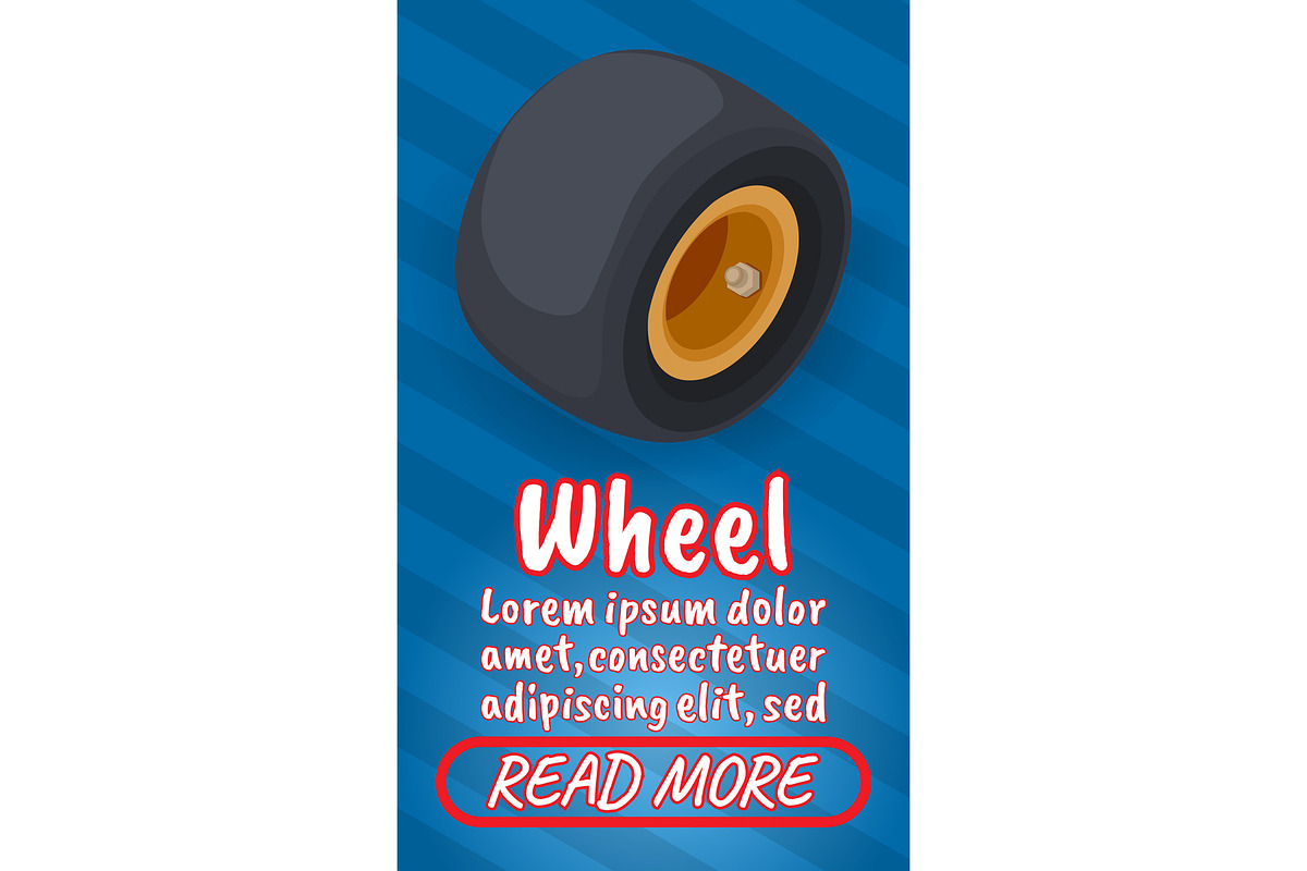 Wheel concept banner in Illustrations - product preview 8