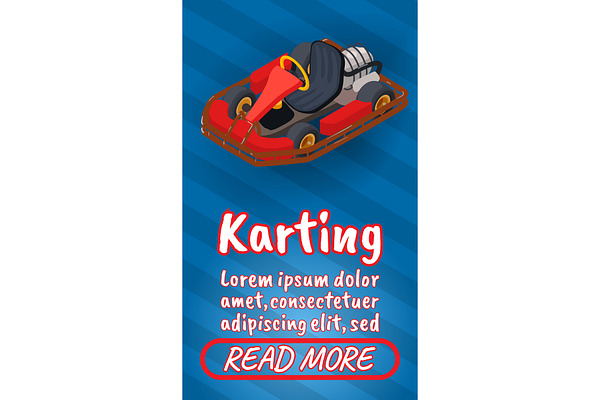 Karting concept banner
