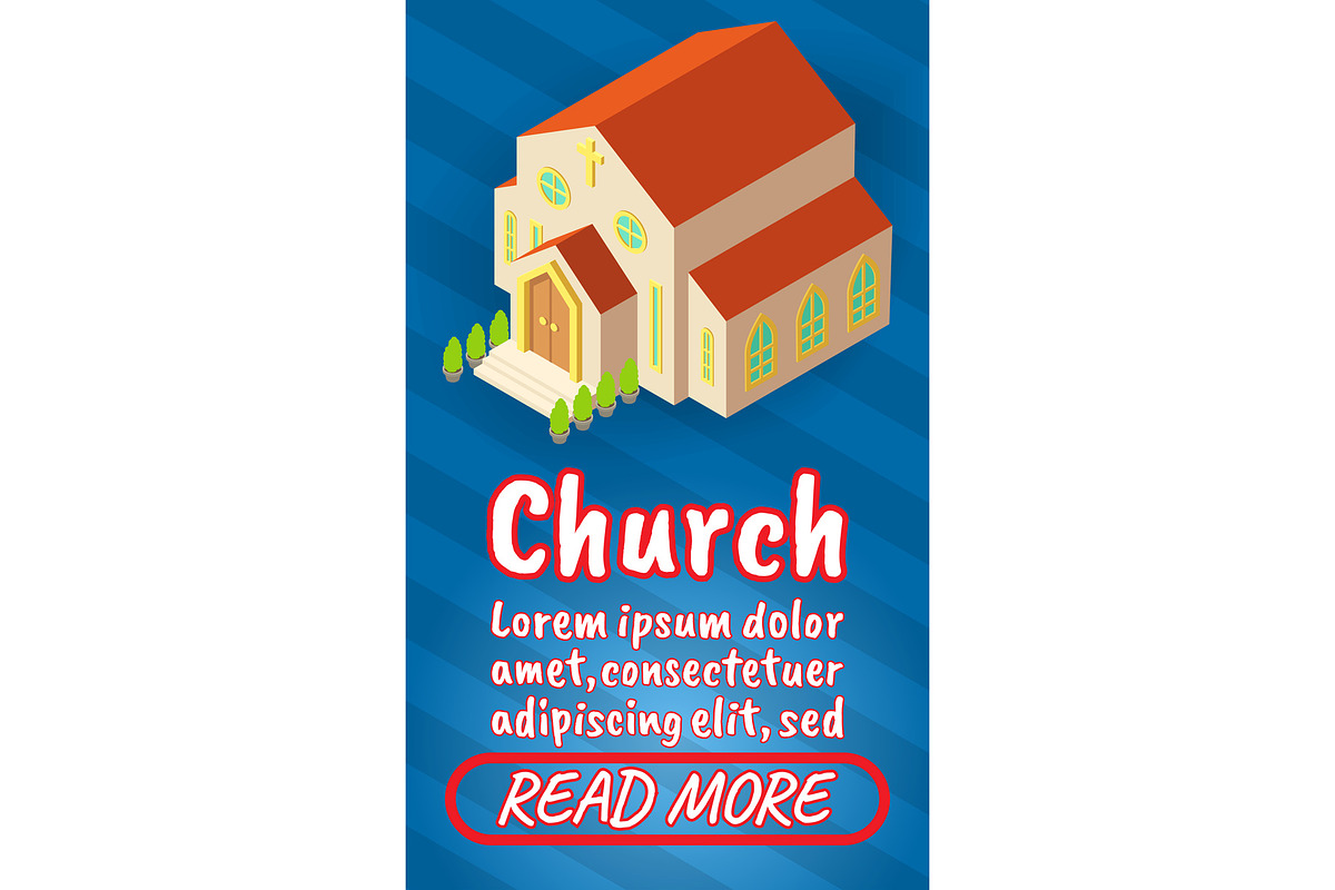 Church concept banner in Illustrations - product preview 8