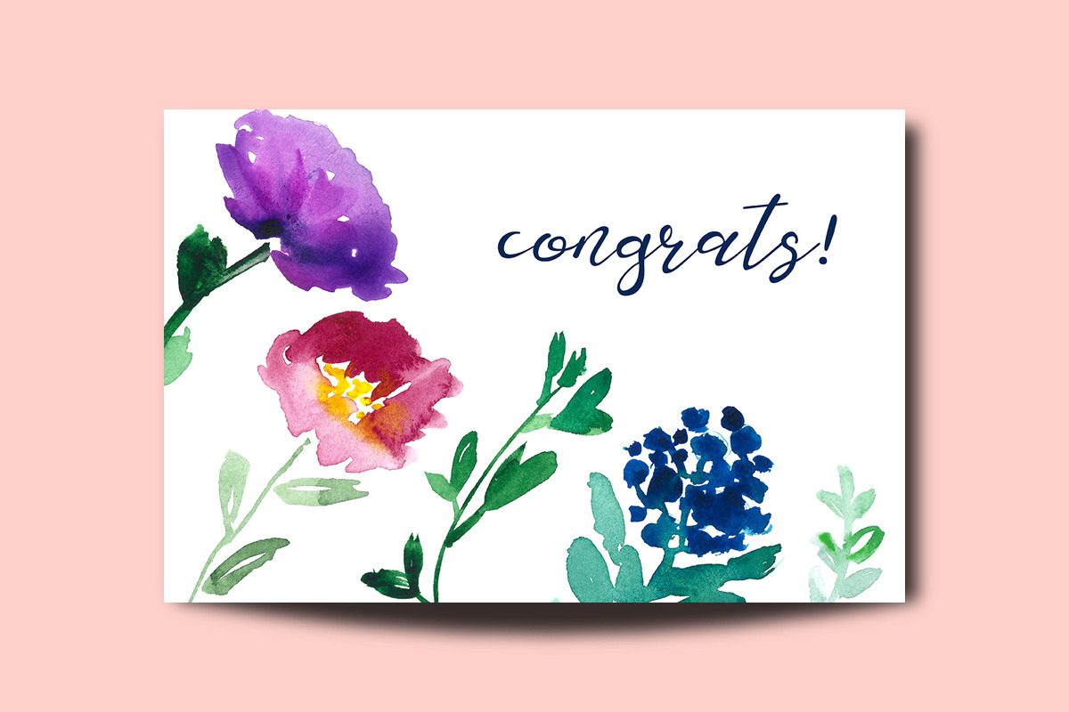 Congrats card printable in Postcard Templates - product preview 8