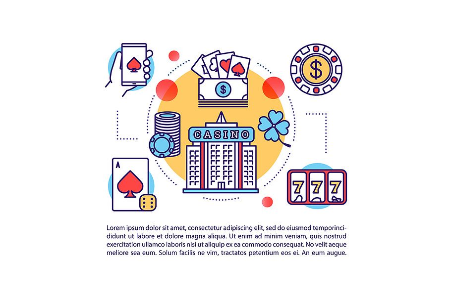 Casino article page vector template
