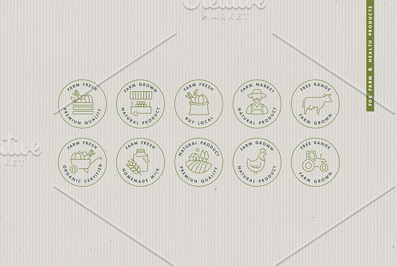 Organic food - logos and badges in Logo Templates - product preview 3