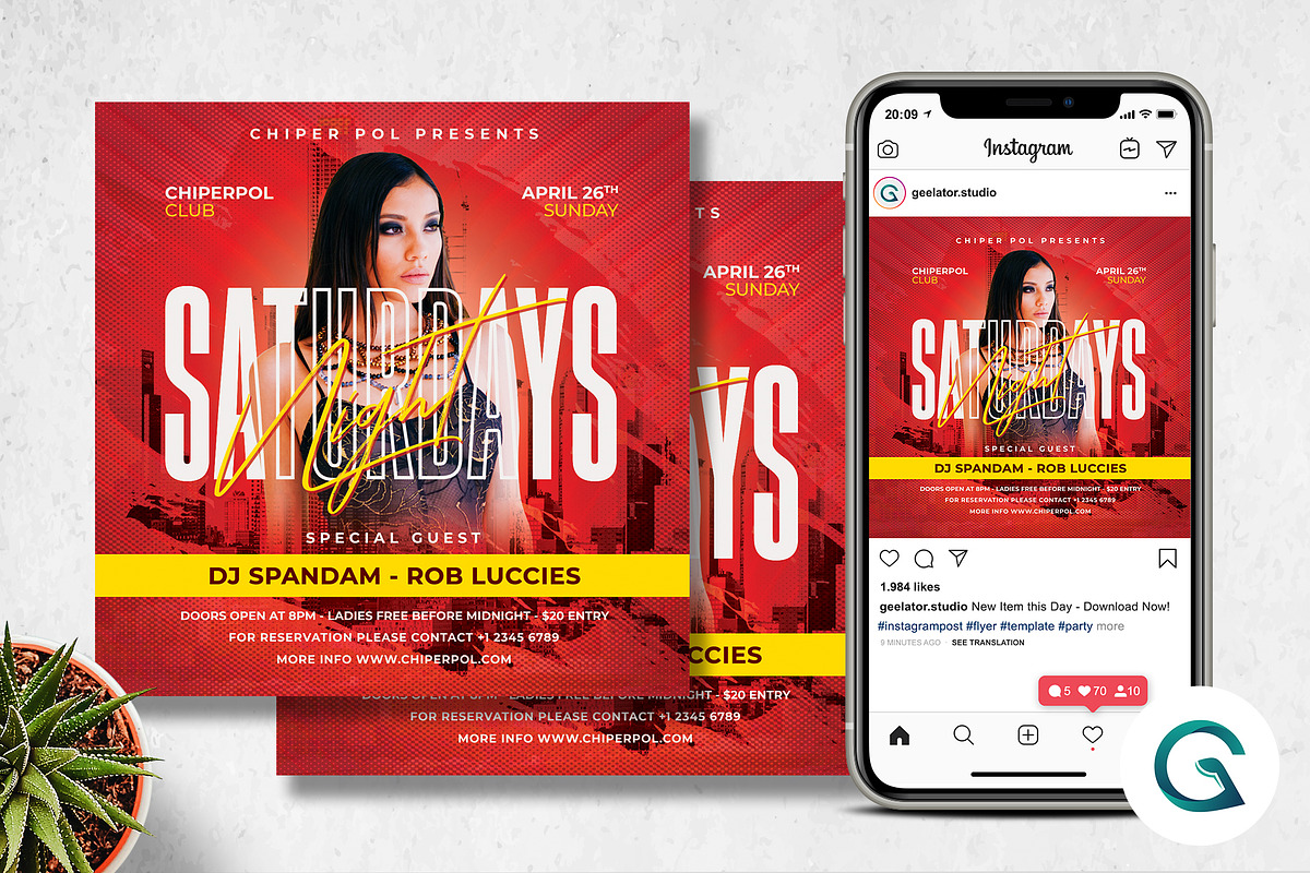 Saturdays Night Flyer in Flyer Templates - product preview 8