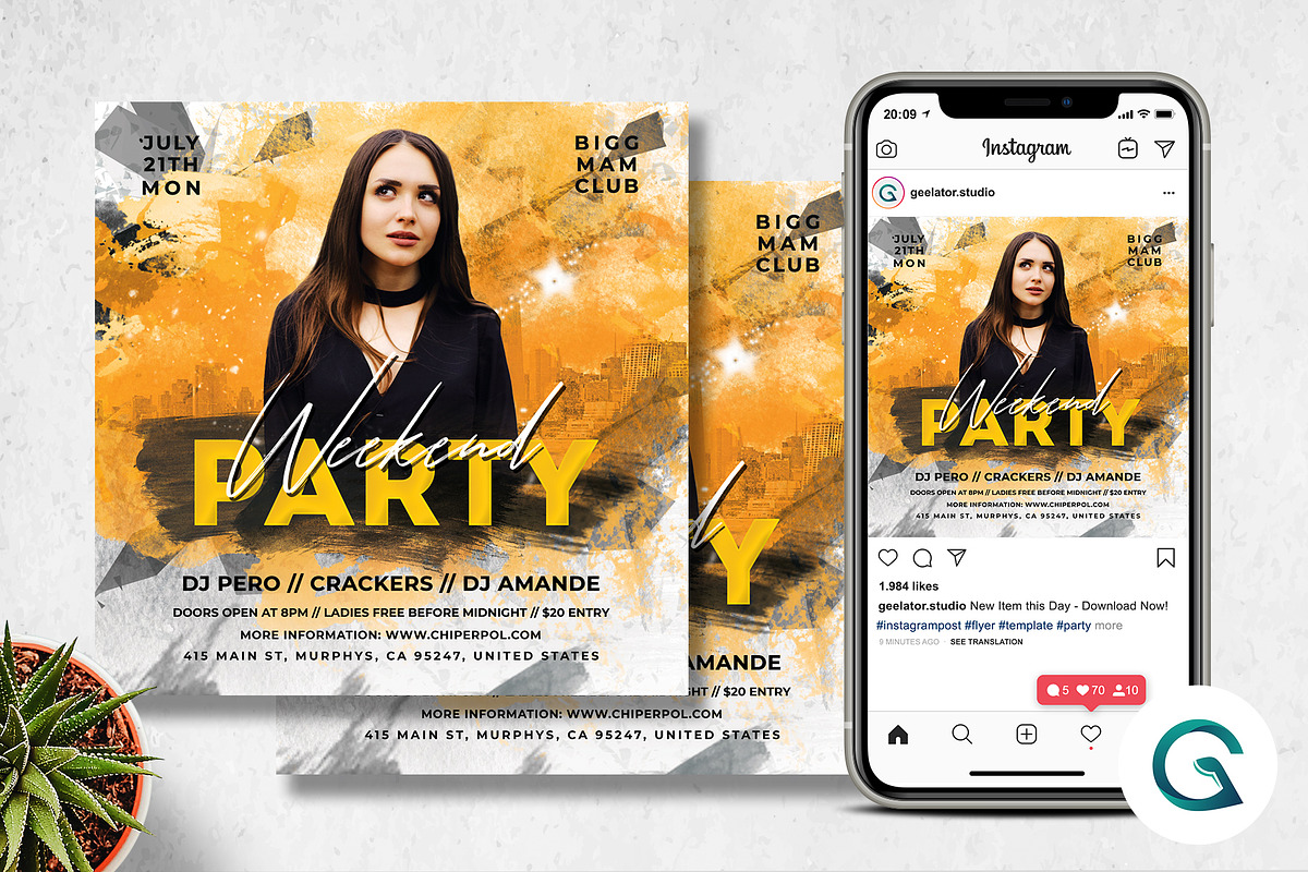 Weekend Party Flyer in Flyer Templates - product preview 8