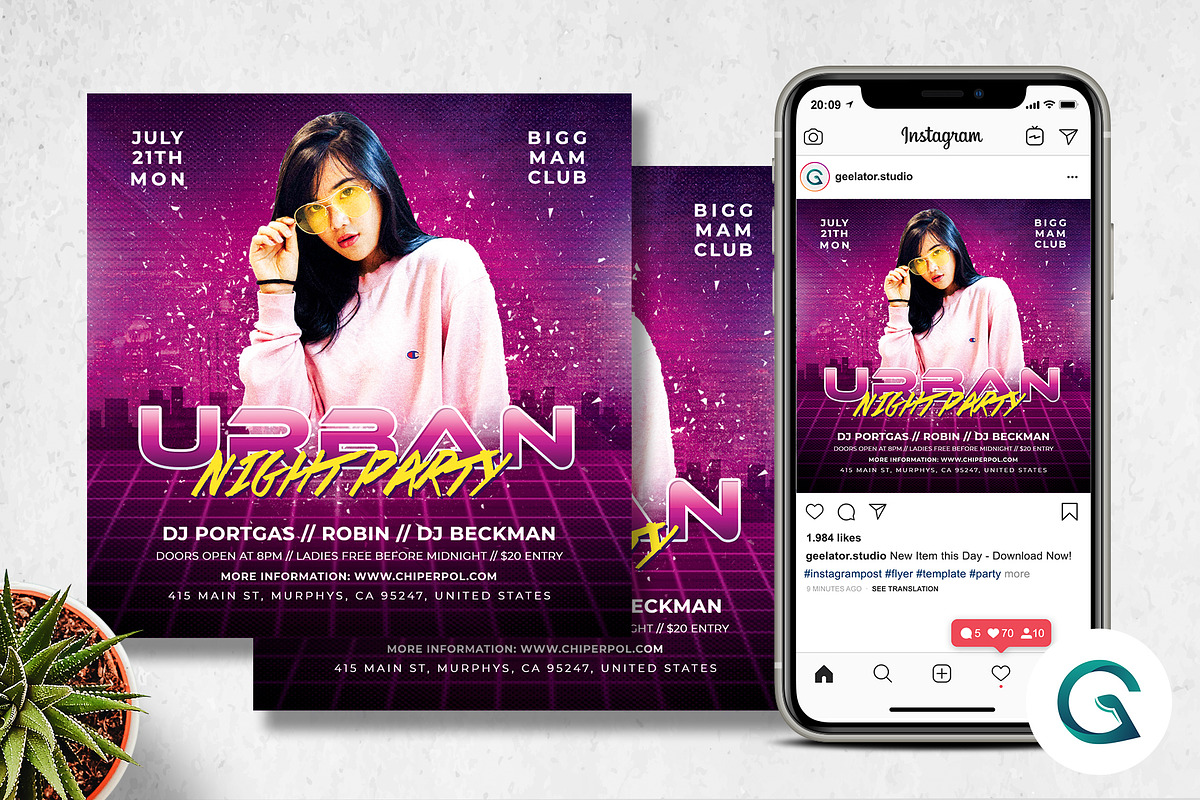 Urban Night Party Flyer in Flyer Templates - product preview 8