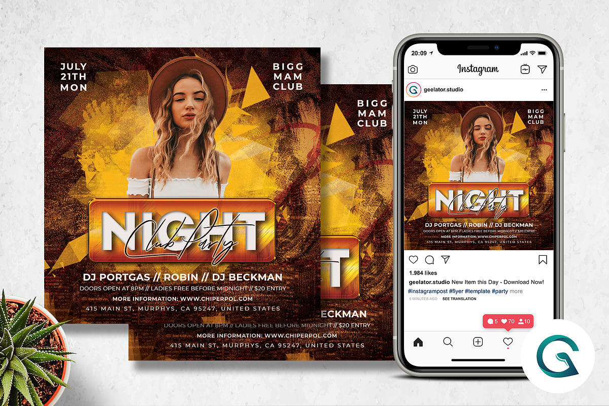 Night Club Party in Flyer Templates - product preview 8