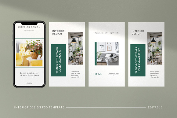 Interior Design Post & Stories in Instagram Templates - product preview 4