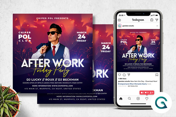 After Work Friday Party Flyer