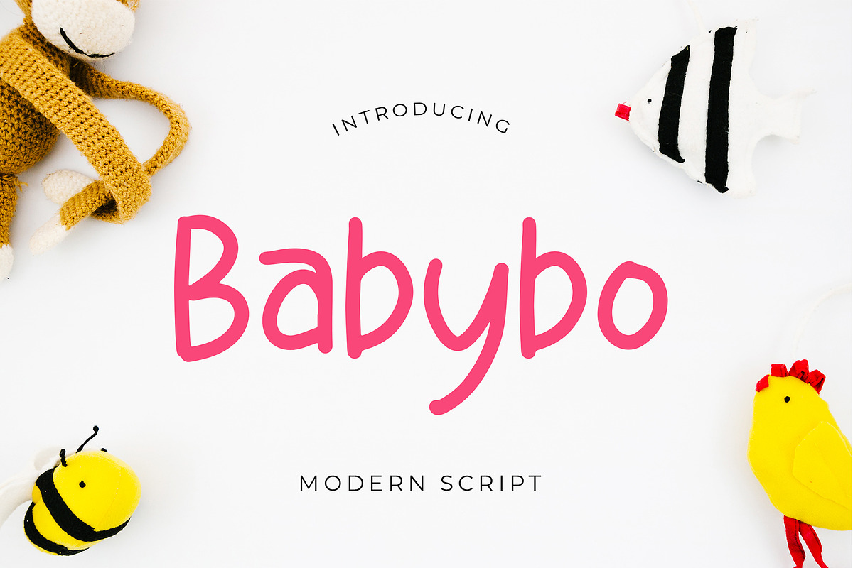 Babybo Cute Display Font in Display Fonts - product preview 8