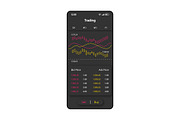 Trading reports smartphone interface
