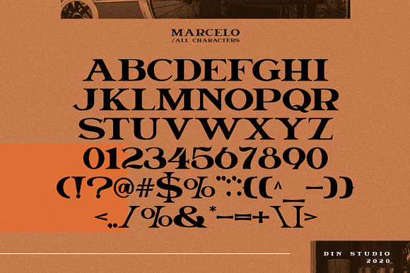 MARCELO-ENGRAVED FONT in Display Fonts - product preview 8