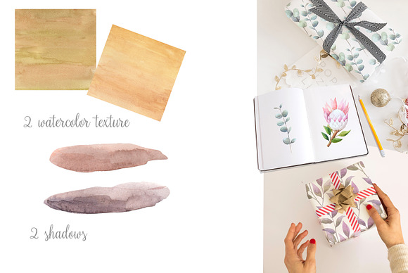 Watercolor rustic set. in Illustrations - product preview 5