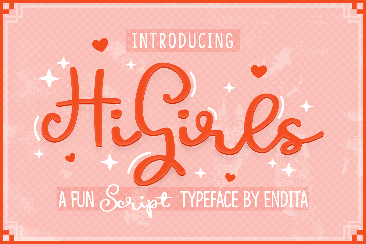 Hi Girls in Display Fonts - product preview 8