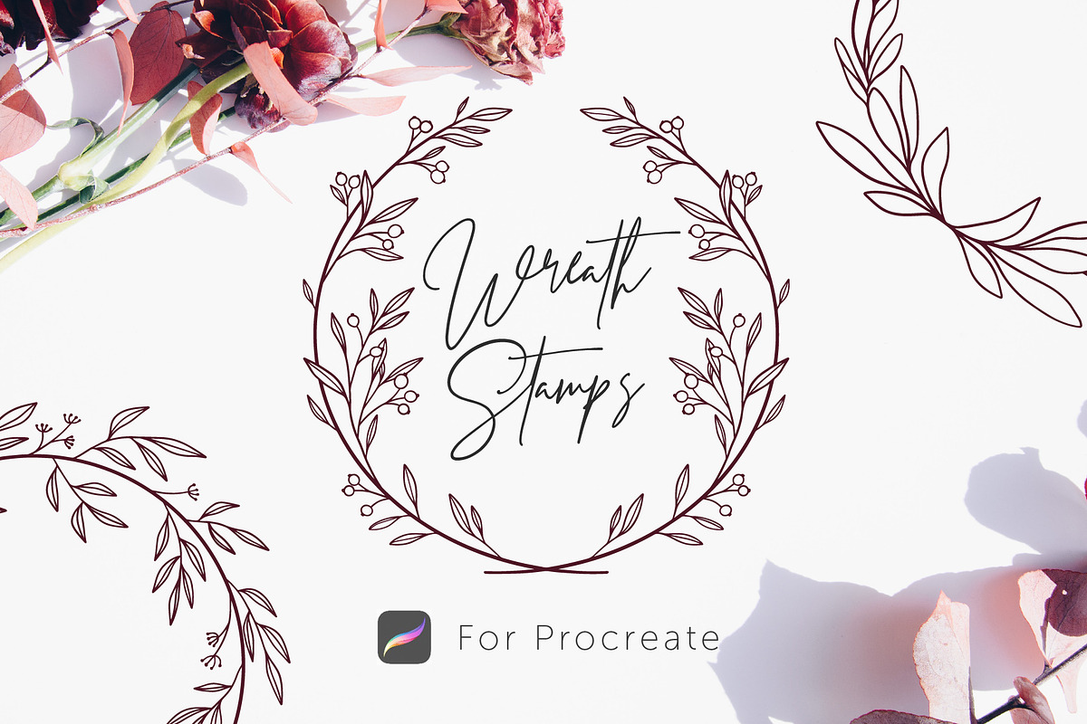 Wreath Stamps | Procreate brushes in Add-Ons - product preview 8