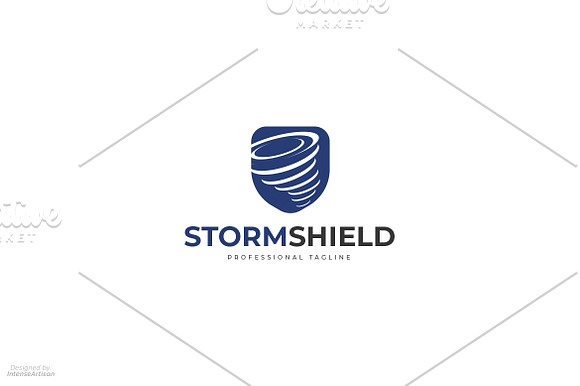 Storm Hurricane Media Logo in Logo Templates - product preview 1