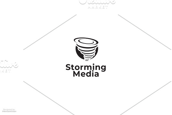 Storm Hurricane Media Logo in Logo Templates - product preview 2