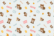 Funny and colorful cartoon pattern