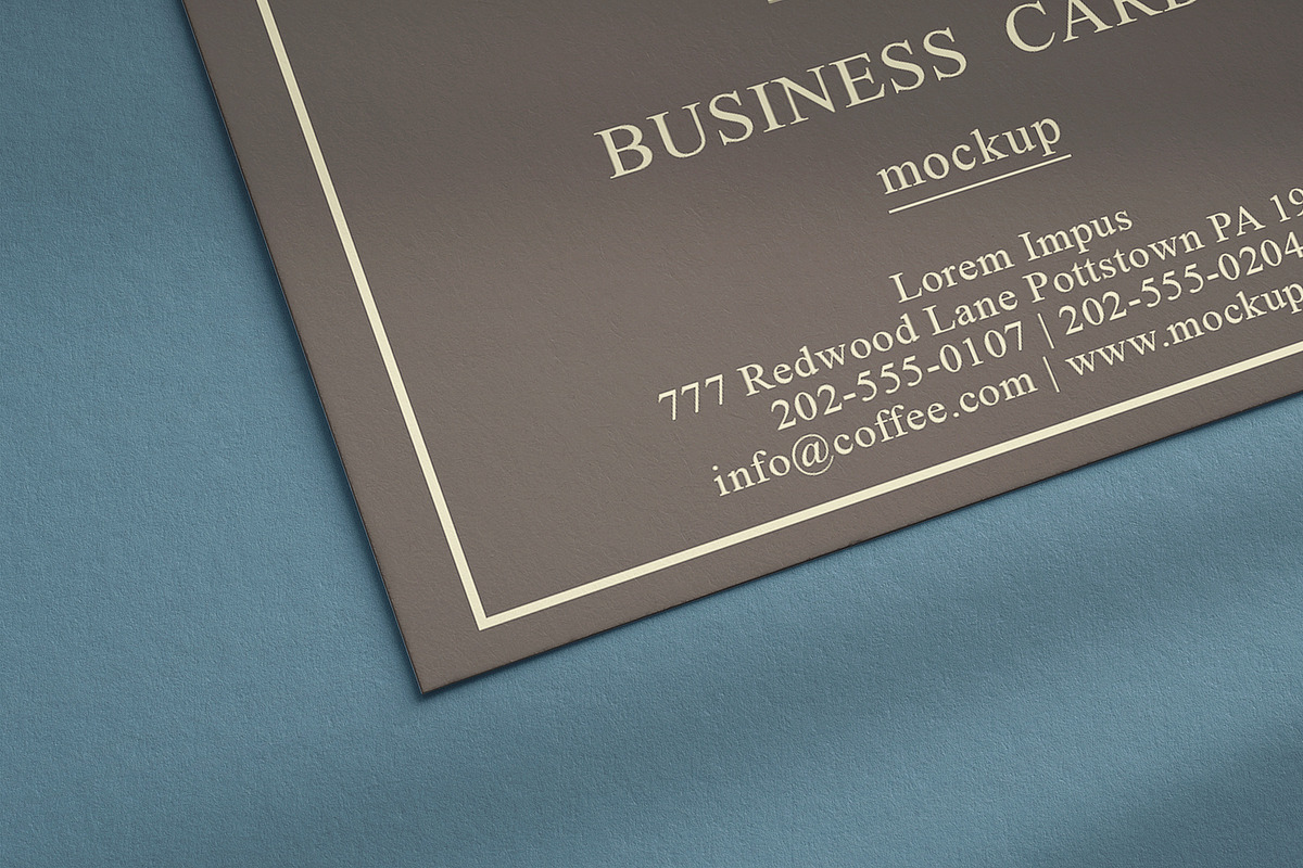 Business Cards Mockup close-up view in Branding Mockups - product preview 8
