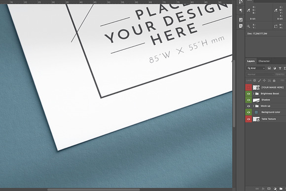 Business Cards Mockup close-up view in Branding Mockups - product preview 1