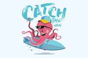 Catch the wave / vector cartoon