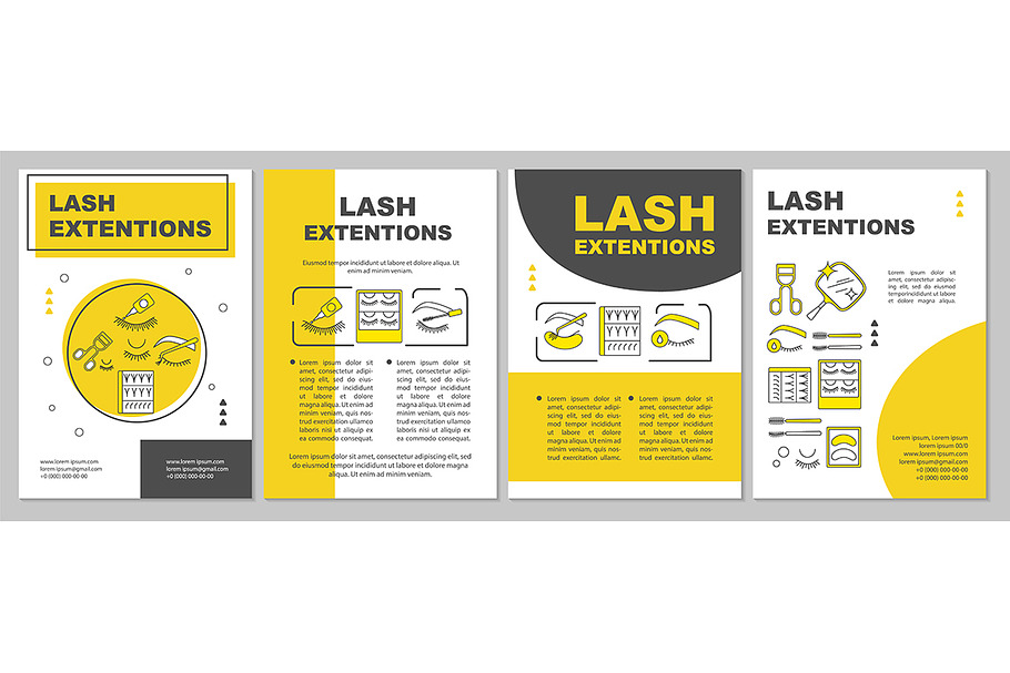 Lash extension brochure template in Brochure Templates - product preview 8