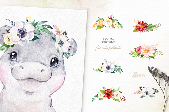 Babies of Africa. Watercolor Set in Illustrations - product preview 3