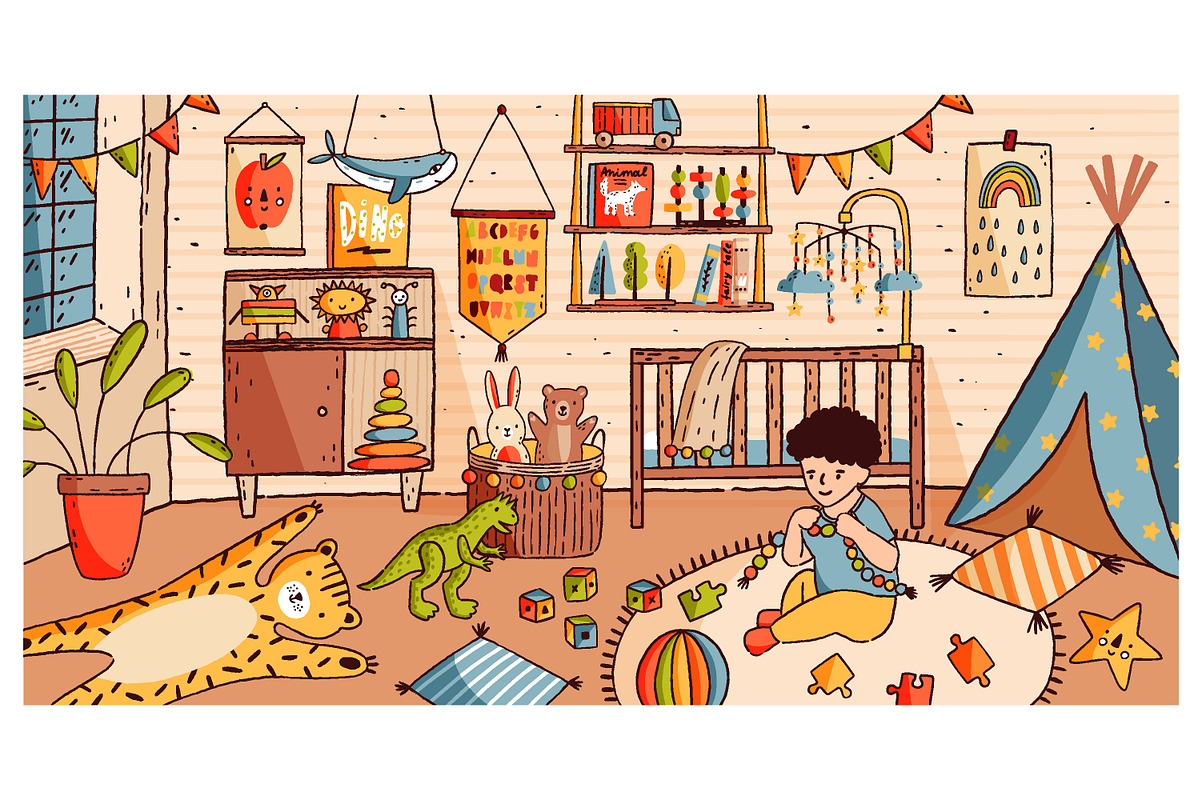 Baby room in Illustrations - product preview 8