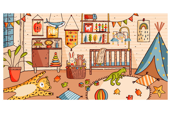 Baby room in Illustrations - product preview 1