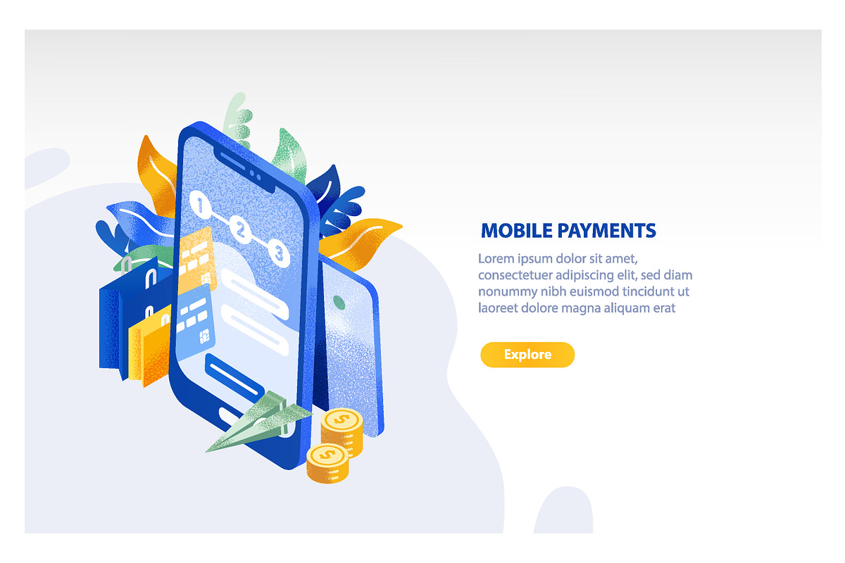 Mobile payments concept in Illustrations - product preview 8